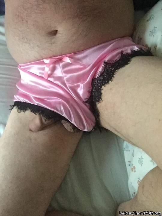 I love it when my cock pops out of my panties