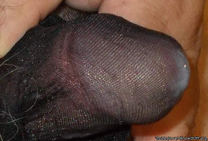 cum  filled nylon stocking
