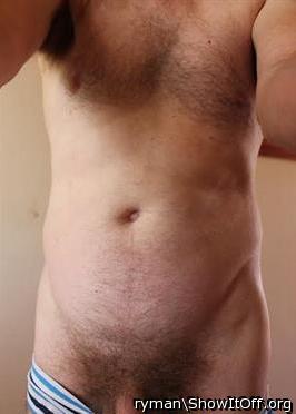Chest, belly and bush