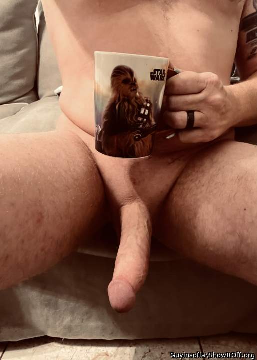 Coffee and cock.  No better way to start the day!!!!! 