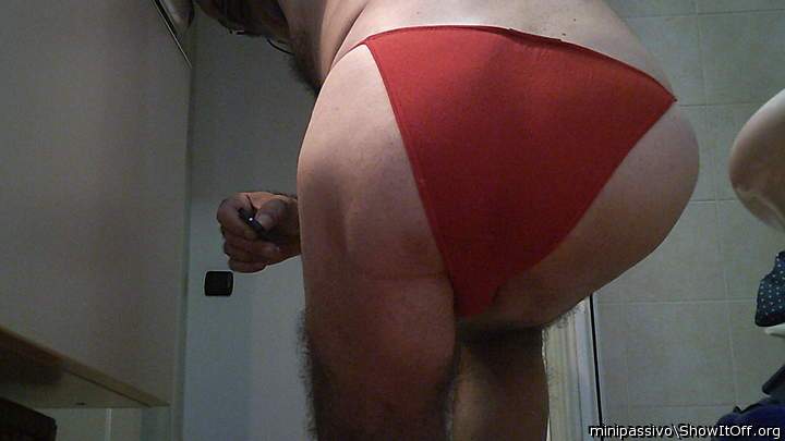 Lovely red panty...sexy dear