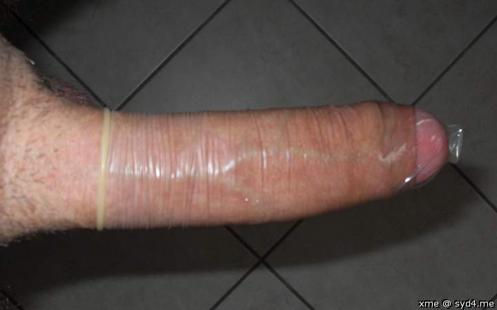 My cock in a condom