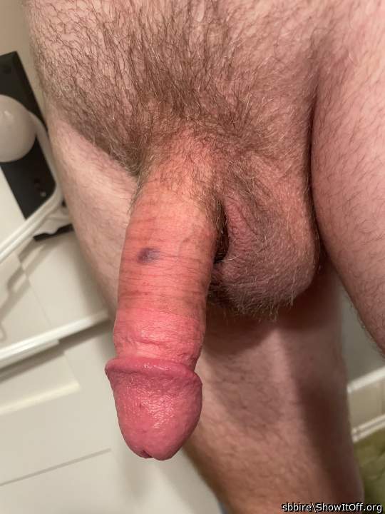 My cock after being slapped around for 30 minutes.. red and sore