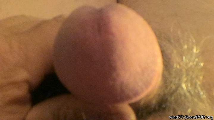 Such a big beautiful knob on your nice hard cock.    