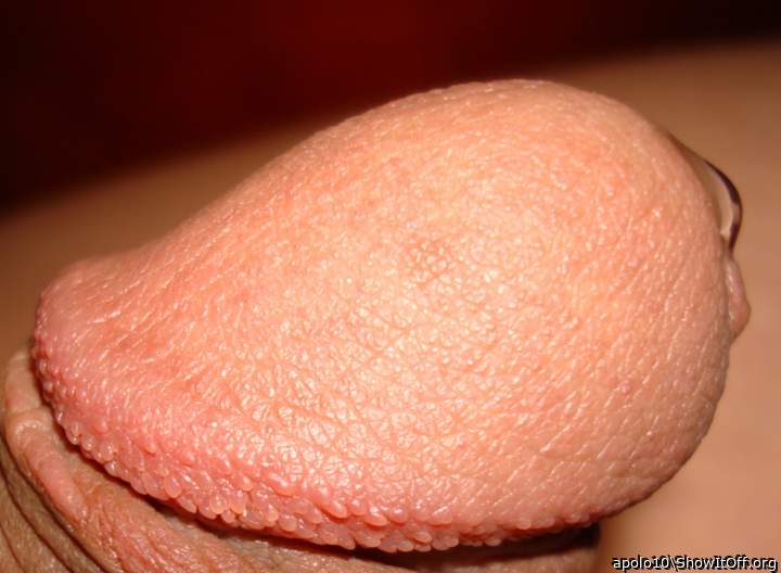 Delicious drop of precum to be tasted and enjoyed.     
