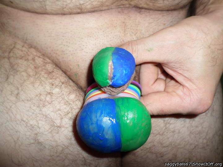 Blue and green dick & balls - [1-28-15-2481]