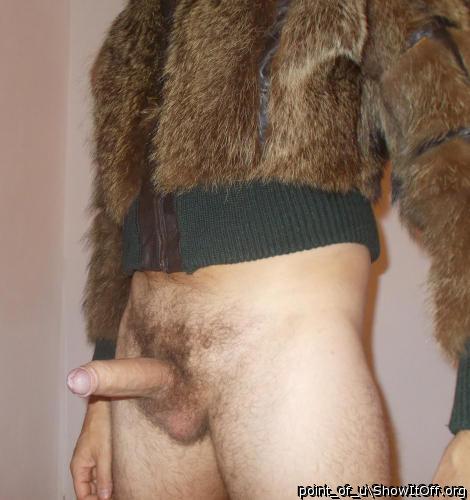 i love the fur on your jacket and around your gorgeous cock 