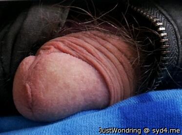 great wrinkled up foreskin behind your head 