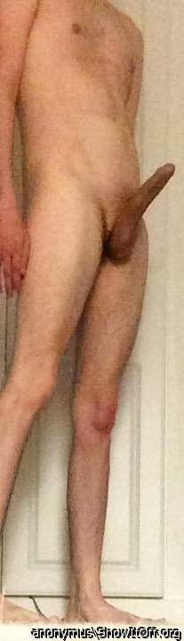 Full frontal nude with very hard cock!