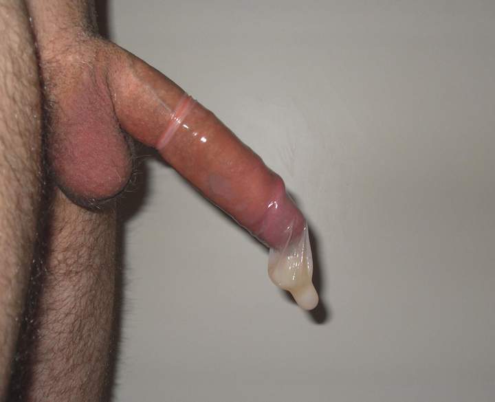 my hot cum load in a condom