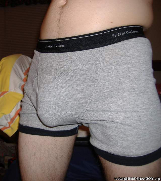 Outgrew those briefs a long time ago, but I LOVE how big it makes my bulge look!