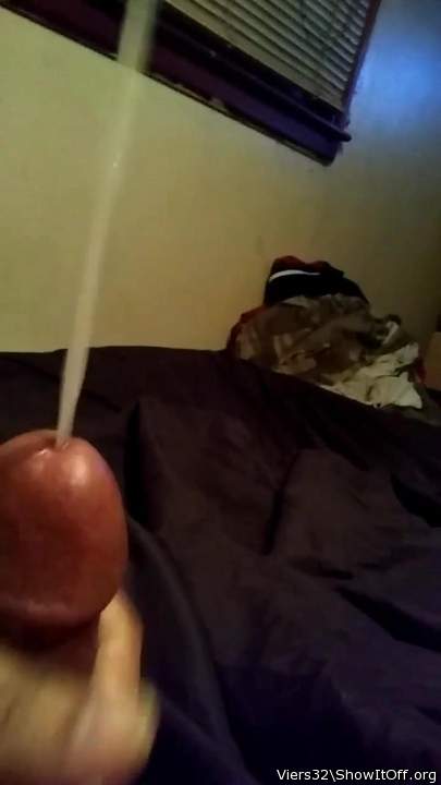 Cumshot caught in a freeze frame