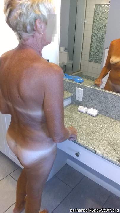 My hot ass, tan lines, and a tit.