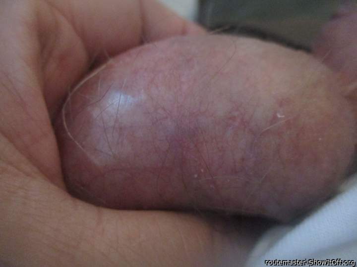 Close-up of my cum-filled balls, 10.9.25