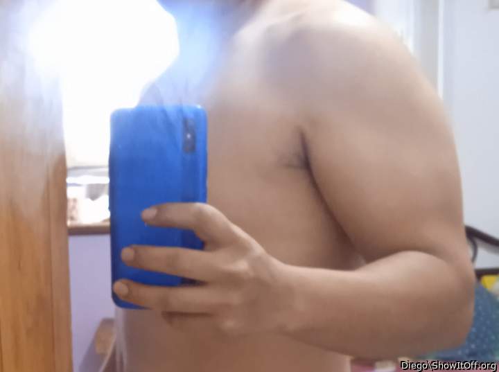 This morning before a shower