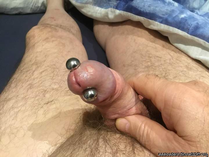 Big barbell with 12mm balls plus burn on head