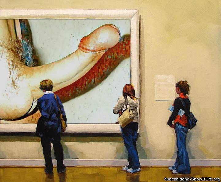 My dick on view in Art Gallery!!!