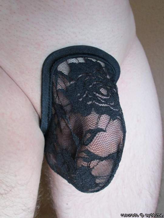Smooth cock in my new C-String