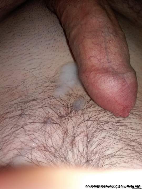 My virgin cock cum