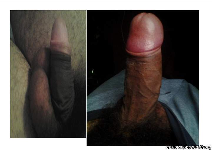 From flaccid to erect.