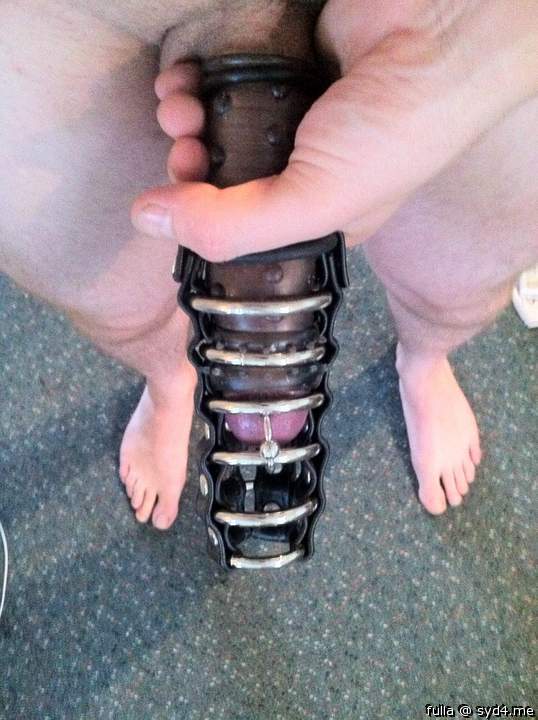 pierced knob in sheath and caged