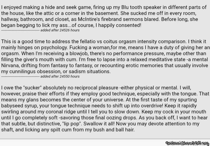 Every now and then, I see this in a blog or forum posting