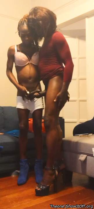 2 fags comparing or dicks 20 inches of bbc