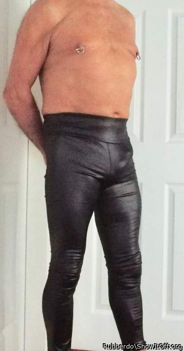 New leggings and nipple piercings