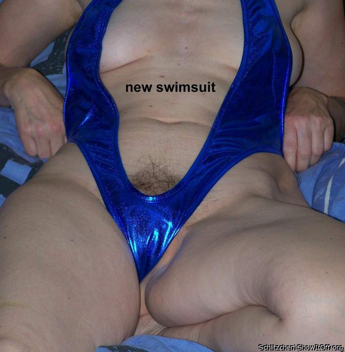 Your blue swimsuit makes me so hard   