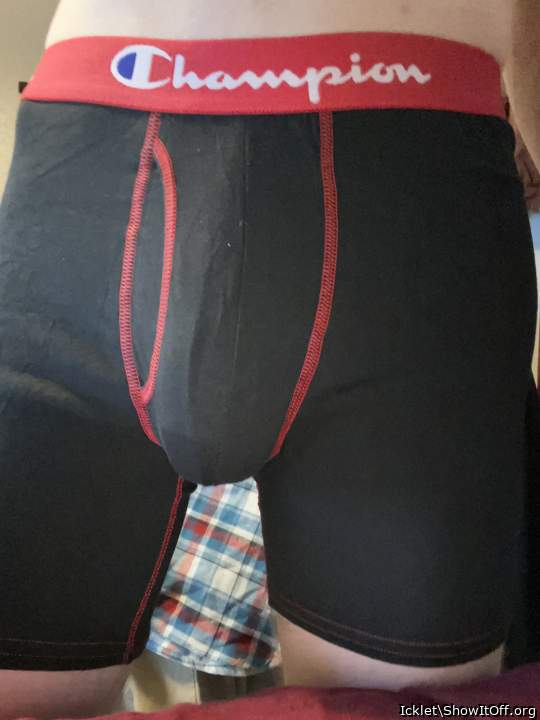   Your strong cocks vein showing through the material is ver