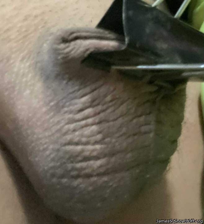 Steel clip to hold my meat back.