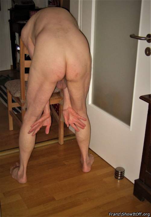 From behind