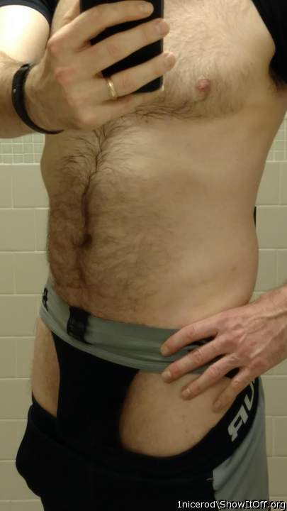 Taking a break at the gym