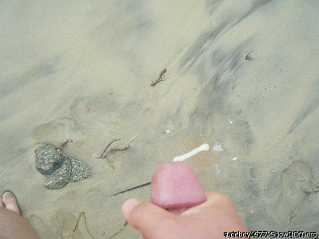 cum on beach