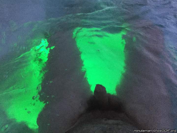 Naked hot tub
