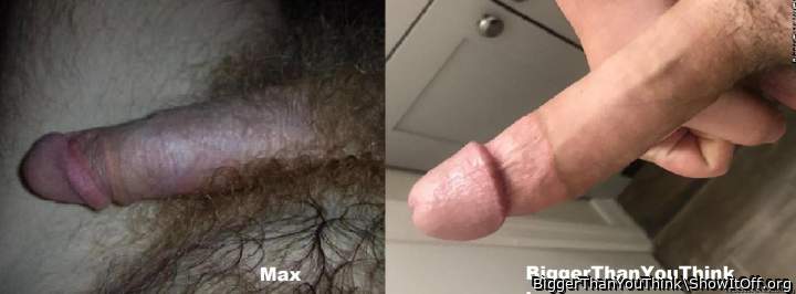 Two good cocks but BiggerThanYouThink wins the prize.