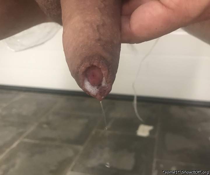 Mmmmm,like to taste your leaking uncut cock!!!   