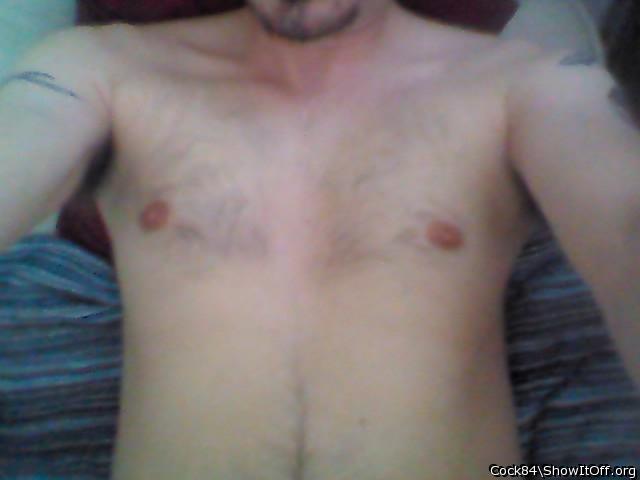 Nice chest. I love that dark line of hair heading downwards 