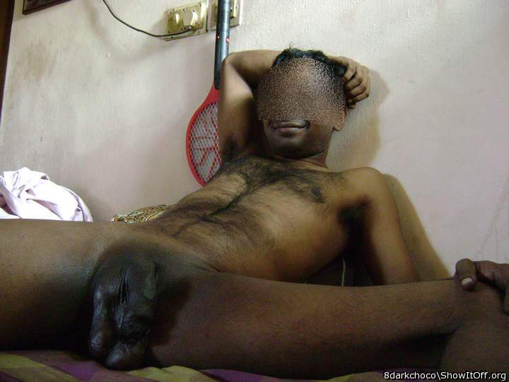 dark..chocolate cock.... choco balls....and body.....