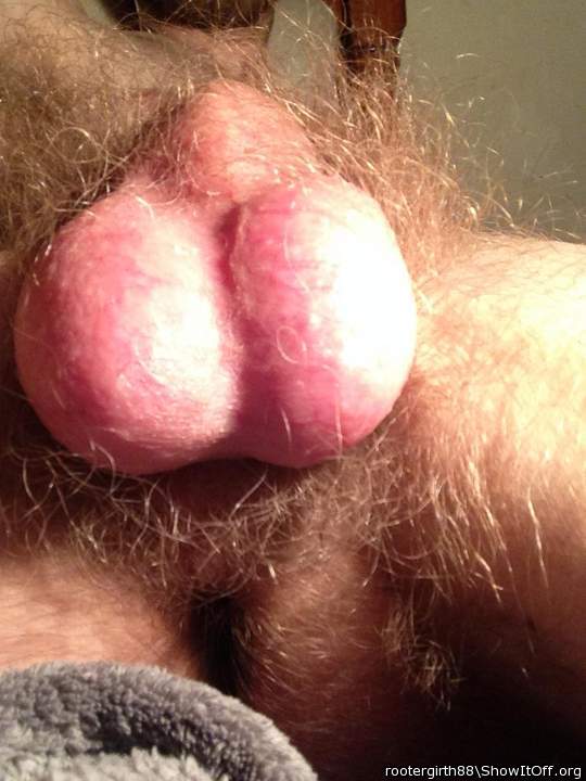 Hairy balls and full natural bush...like a man should be!