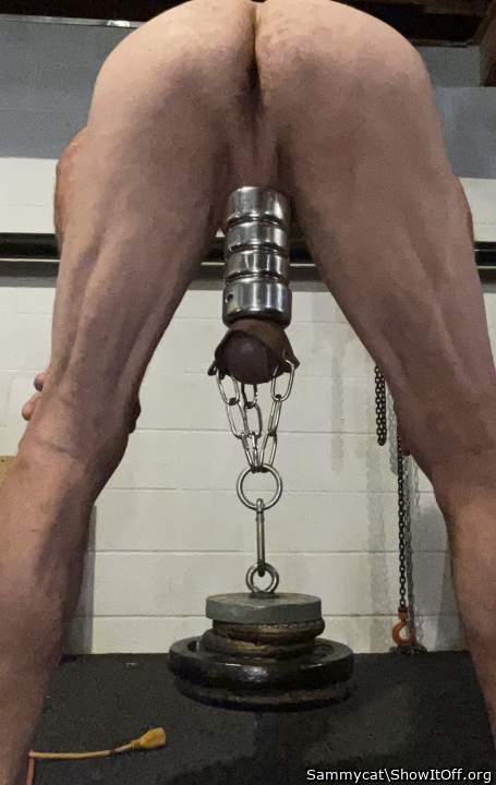 A little morning weight training!
