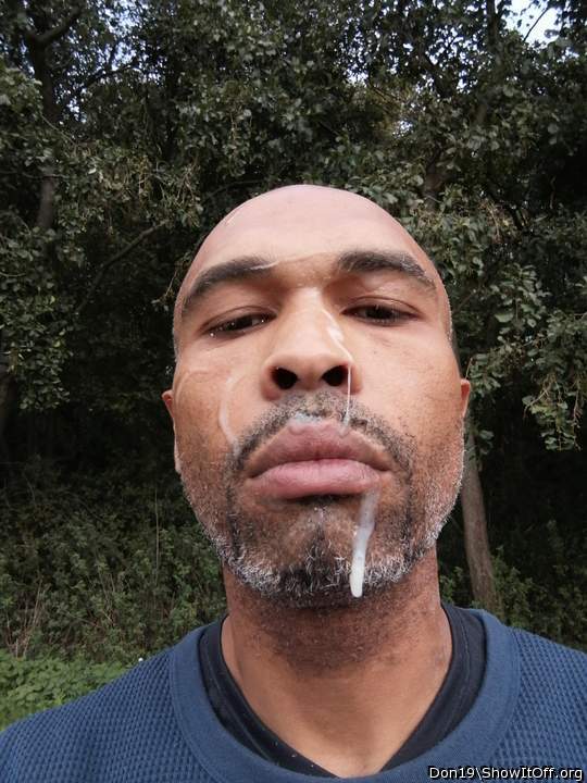 Delicious cum on my face.