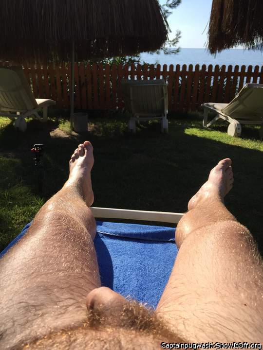 Nudist area on holiday