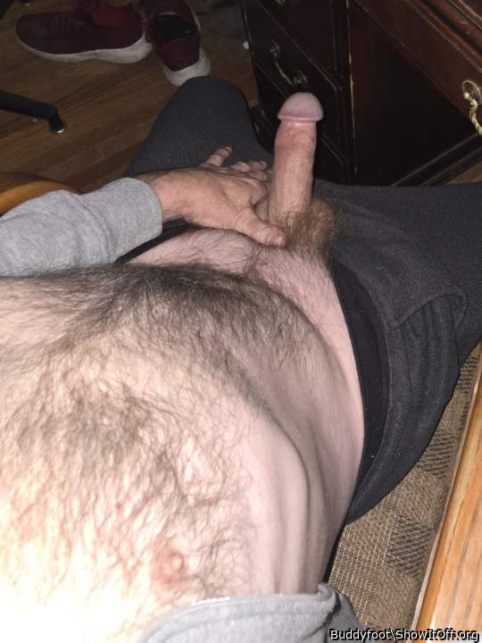 Beautiful furry body with a deliciously looking cock.   