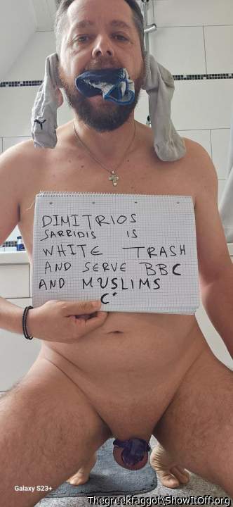 Pathetic faggot dimitris sarridis