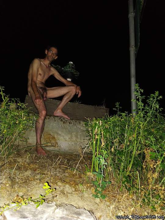 Naked outside