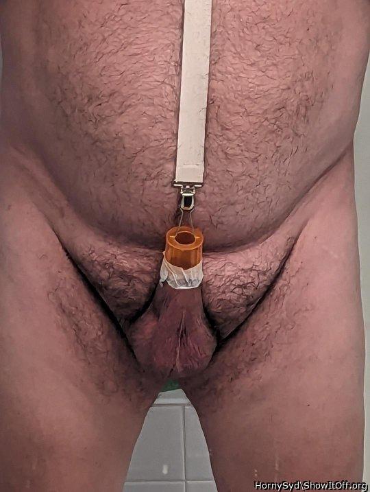 In the process of foreskin restoration, pulling up
