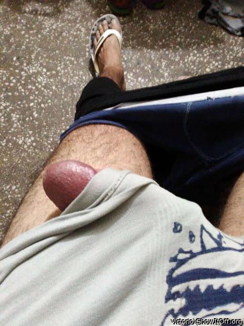 Sneak peak of a big cock