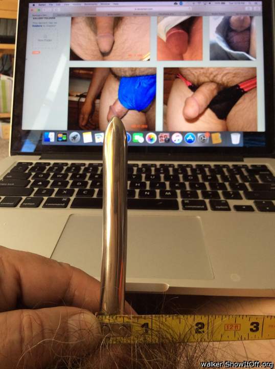 Half inch rod sounding my dick