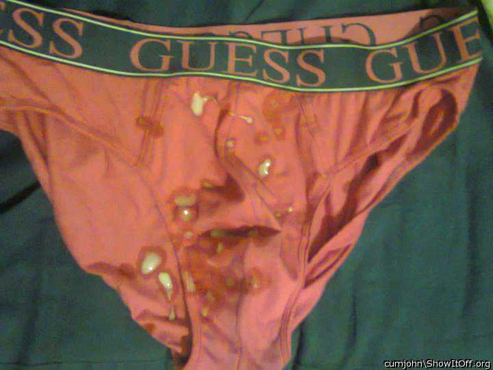 Sperm on pink briefs